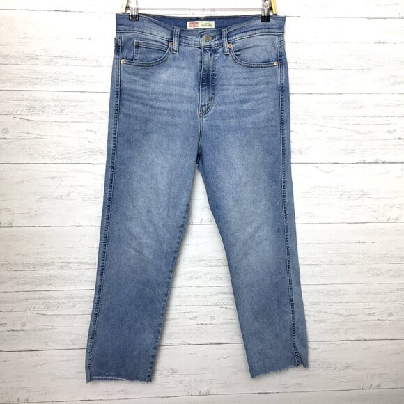 Levi's Signature Heritage Jeans High Rise Straight Leg Stretch Fray Hems size 10 - Picture 1 of 10